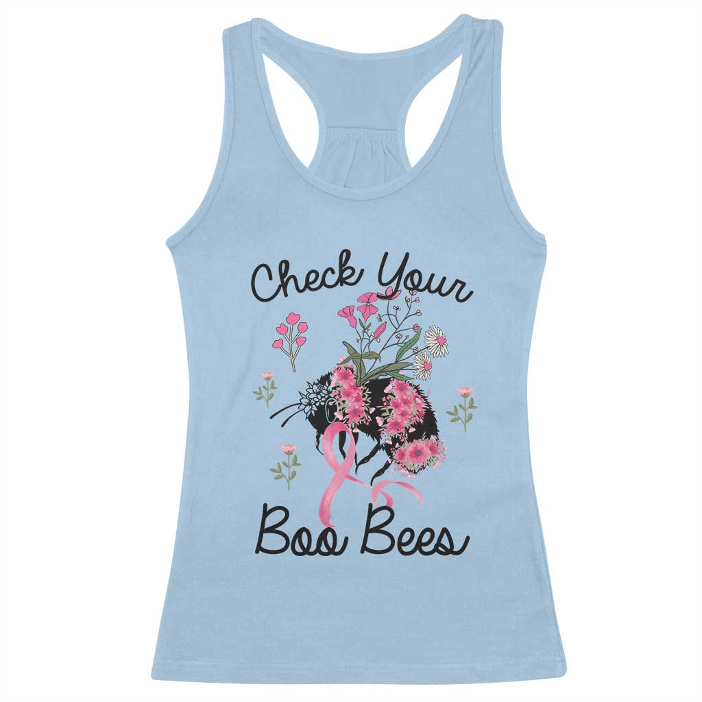 Breast Cancer Support Squad Racerback Tank Top Check Your Boo Bees Pink Ribbon