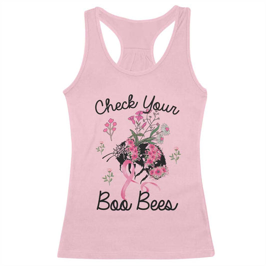 Breast Cancer Support Squad Racerback Tank Top Check Your Boo Bees Pink Ribbon