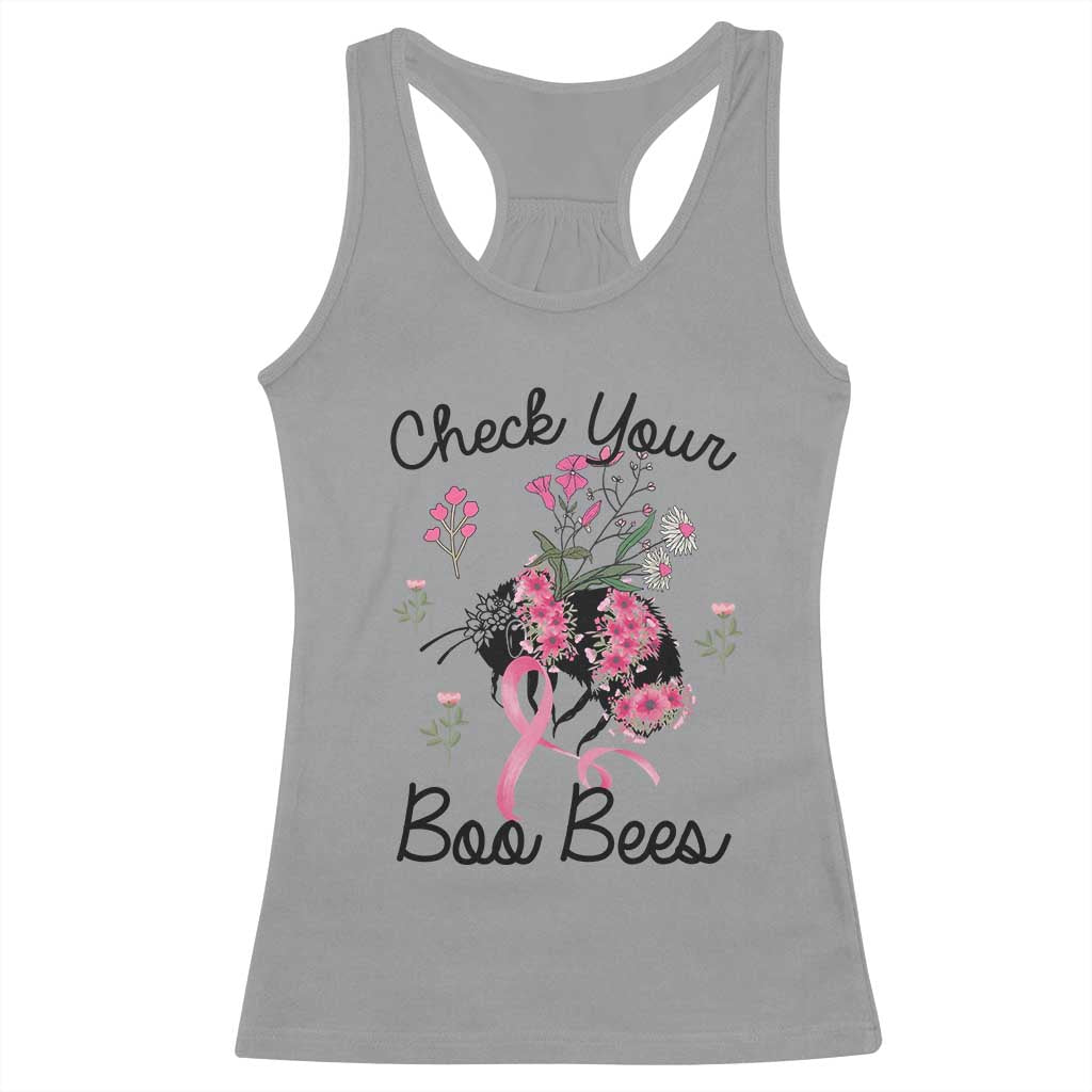 Breast Cancer Support Squad Racerback Tank Top Check Your Boo Bees Pink Ribbon