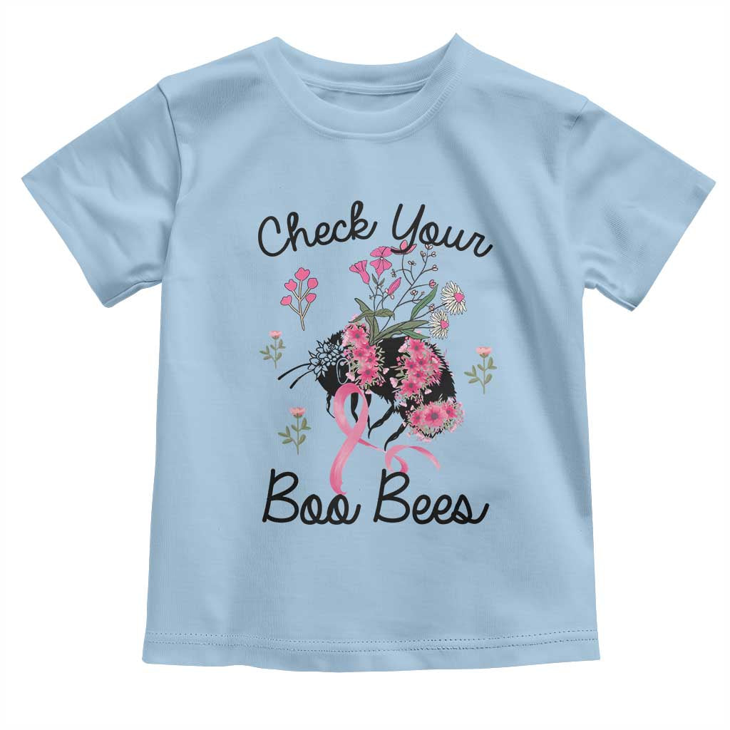 Breast Cancer Support Squad Toddler T Shirt Check Your Boo Bees Pink Ribbon