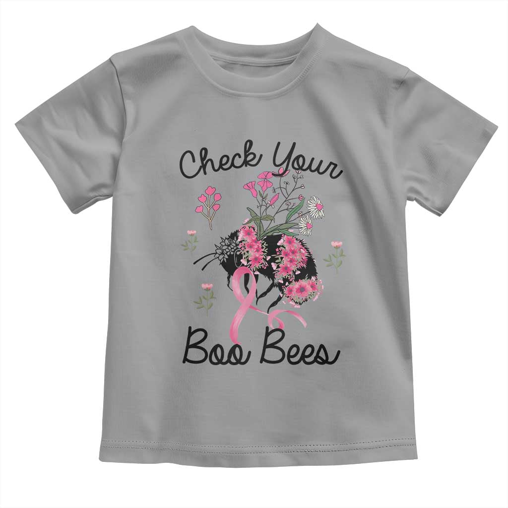 Breast Cancer Support Squad Toddler T Shirt Check Your Boo Bees Pink Ribbon