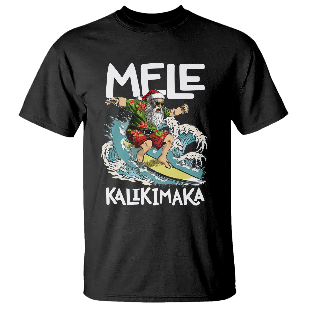 mele-kalikimaka-tropical-hawaiian-christmas-in-hawaii-surfing-santa-t-shirt