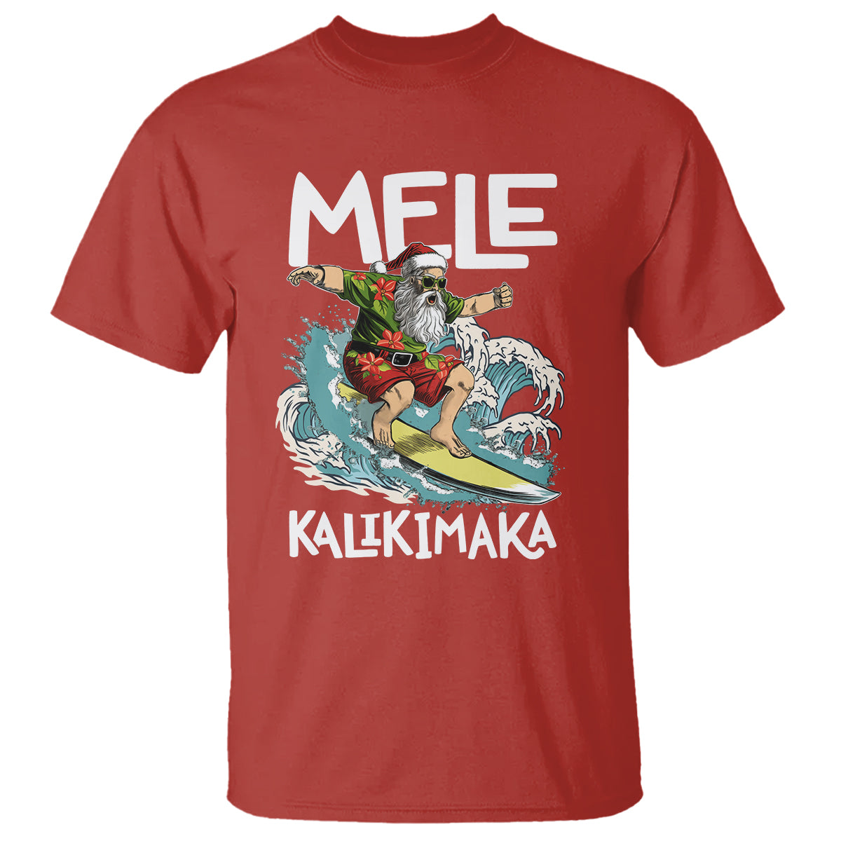 mele-kalikimaka-tropical-hawaiian-christmas-in-hawaii-surfing-santa-t-shirt