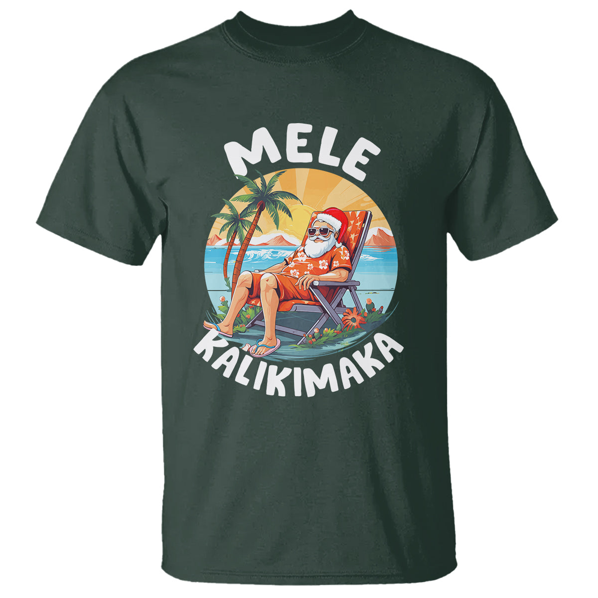 mele-kalikimaka-tropical-hawaiian-christmas-in-hawaii-sunbath-santa-t-shirt