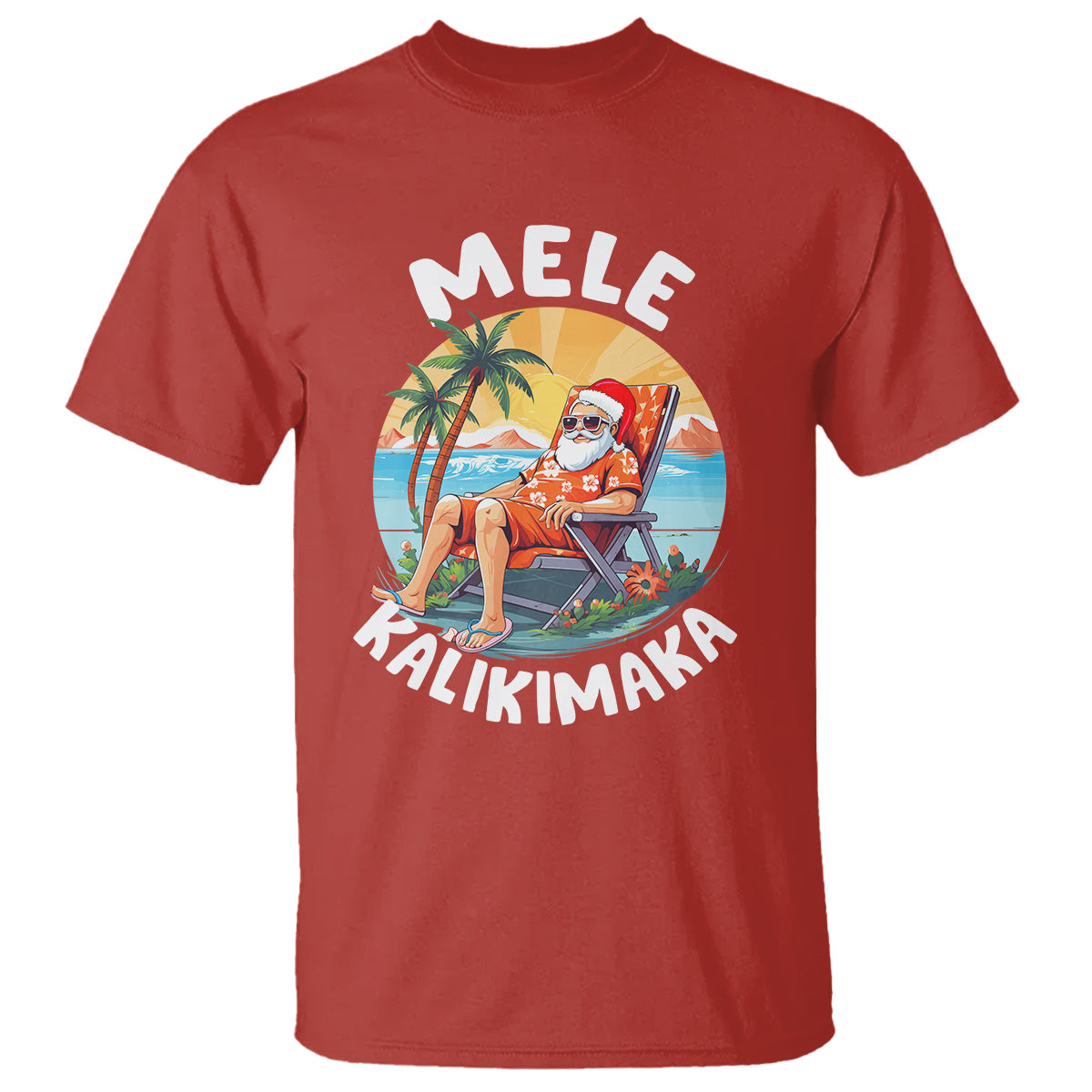 mele-kalikimaka-tropical-hawaiian-christmas-in-hawaii-sunbath-santa-t-shirt