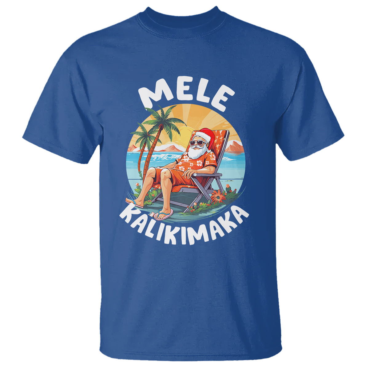 mele-kalikimaka-tropical-hawaiian-christmas-in-hawaii-sunbath-santa-t-shirt