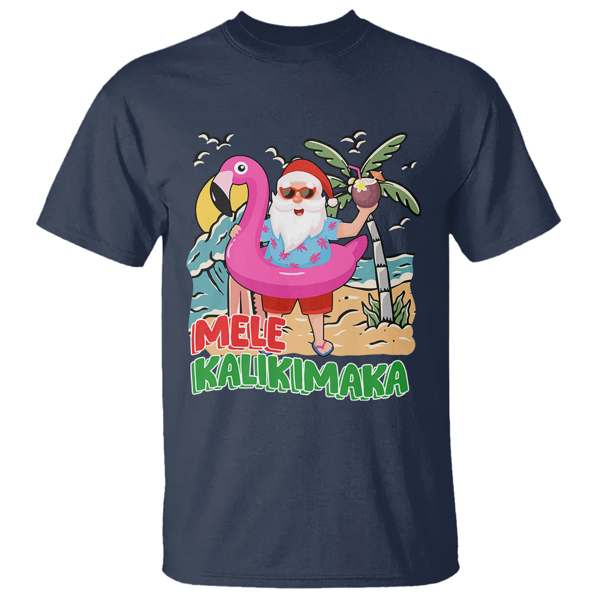 mele-kalikimaka-tropical-hawaiian-christmas-in-hawaii-beach-santa-t-shirt