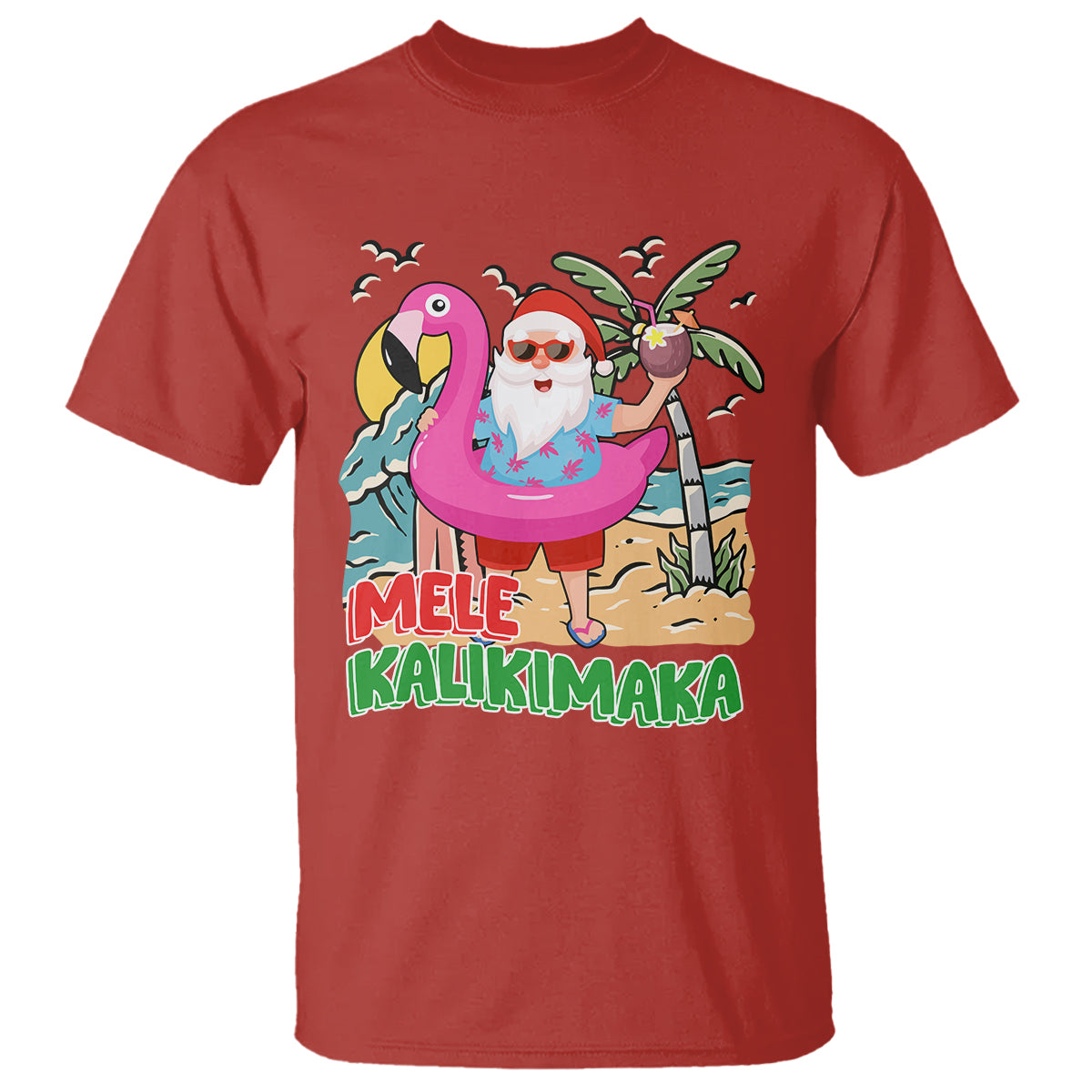 mele-kalikimaka-tropical-hawaiian-christmas-in-hawaii-beach-santa-t-shirt