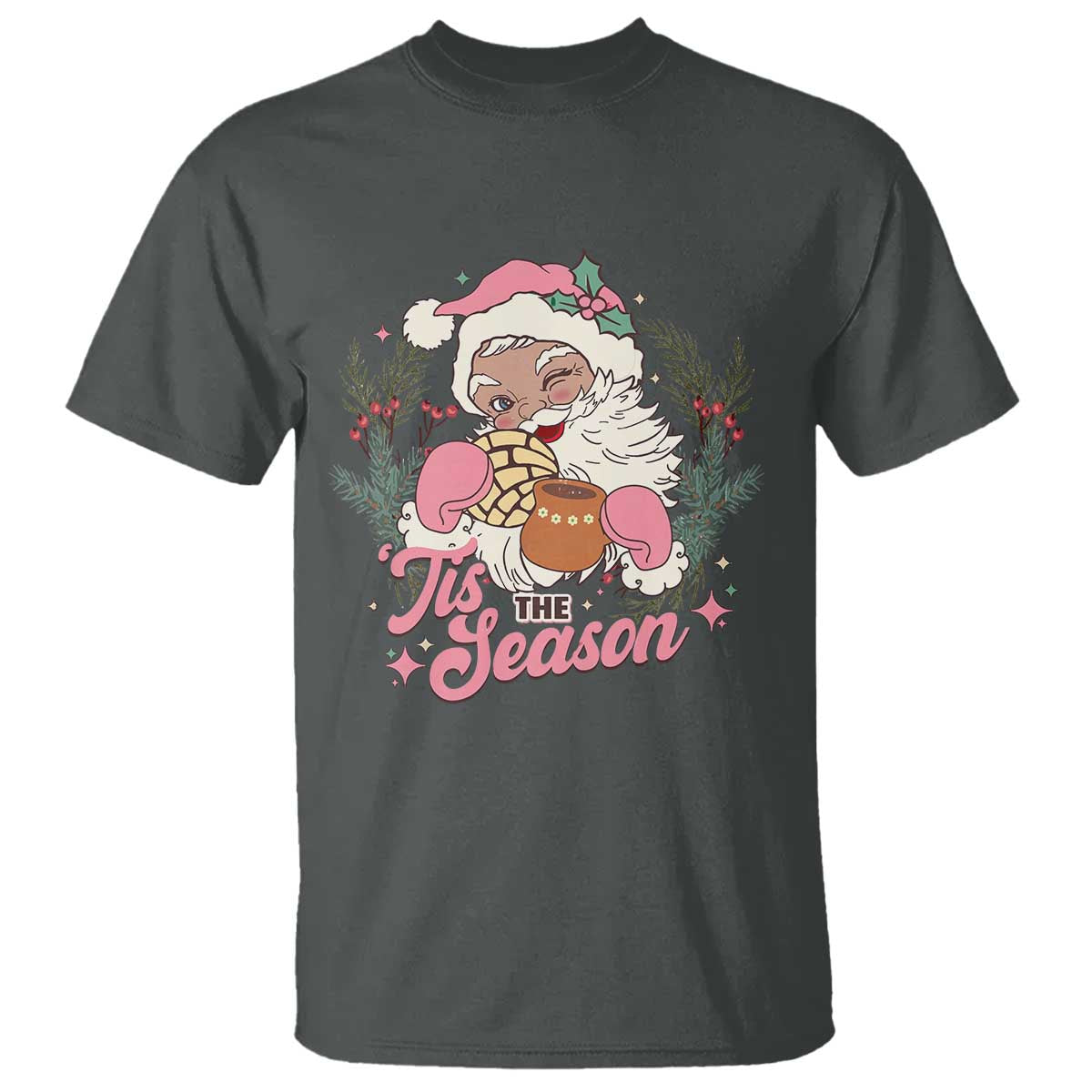 retro-pink-santa-t-shirt-tis-the-season-feliz-navidad-latin-america-mexican-christmas