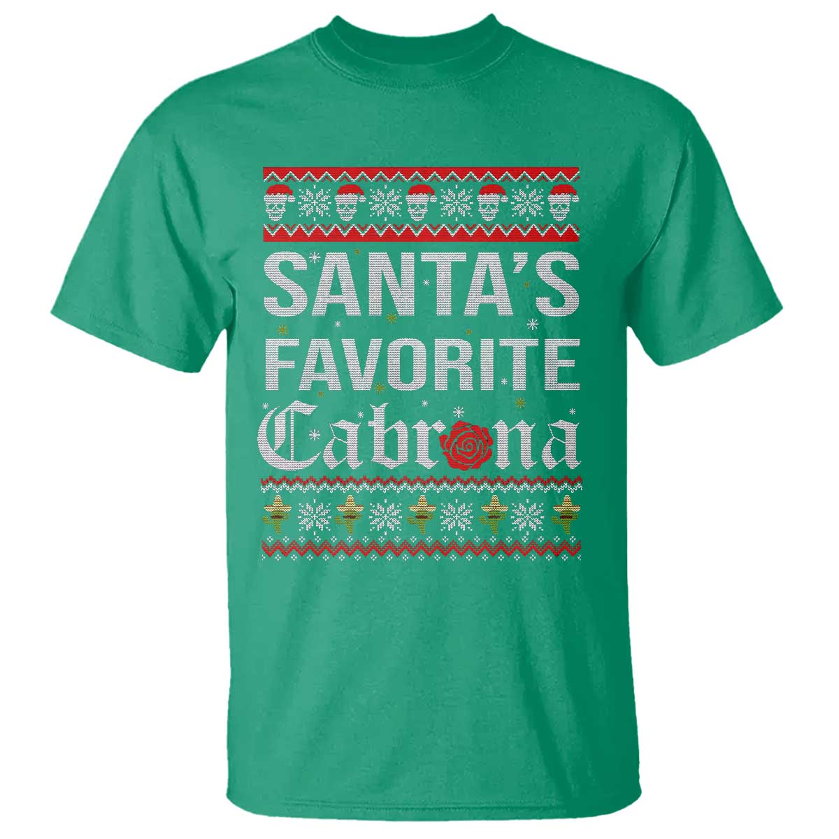 funny-mexican-ugly-christmas-t-shirt-santas-favorite-cabrona-xmas-party-gift