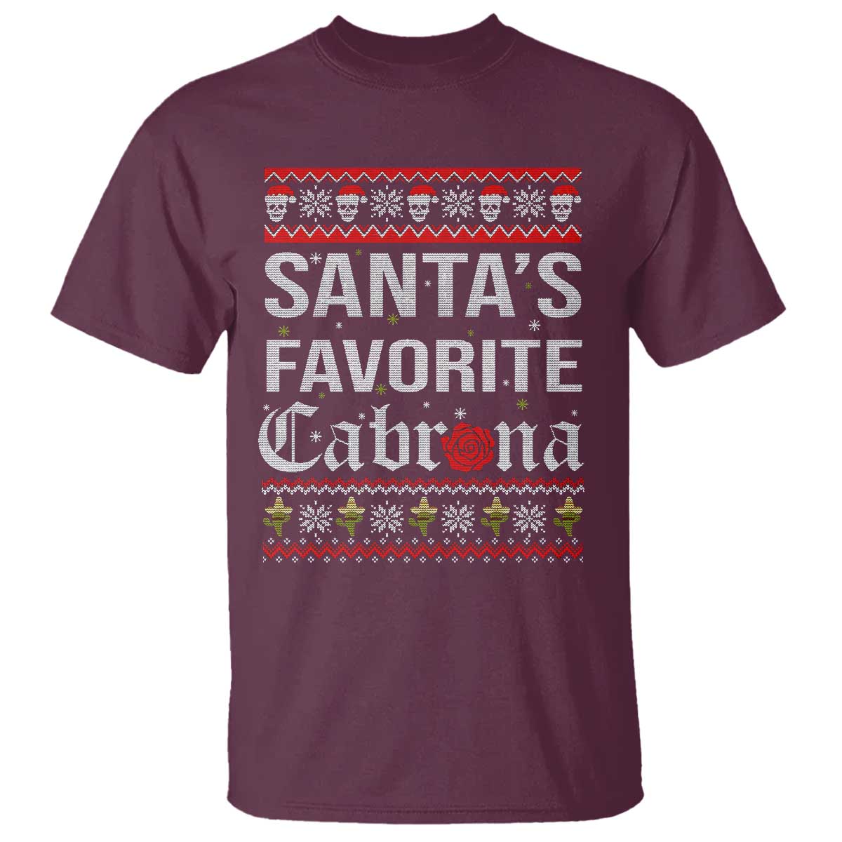 funny-mexican-ugly-christmas-t-shirt-santas-favorite-cabrona-xmas-party-gift
