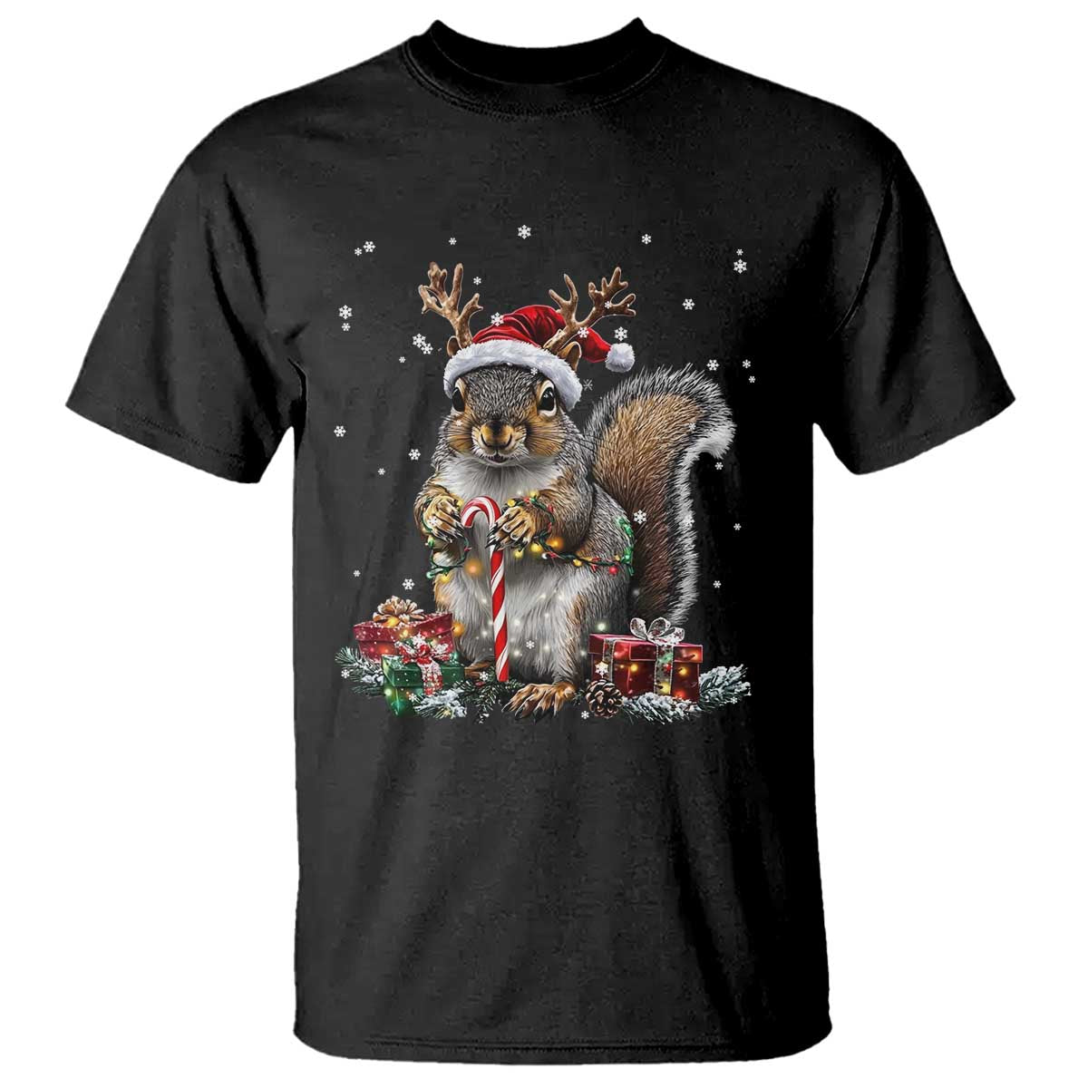 christmas-squirrel-t-shirt-xmas-tree-lights-reindeer-santa-hat-pajamas