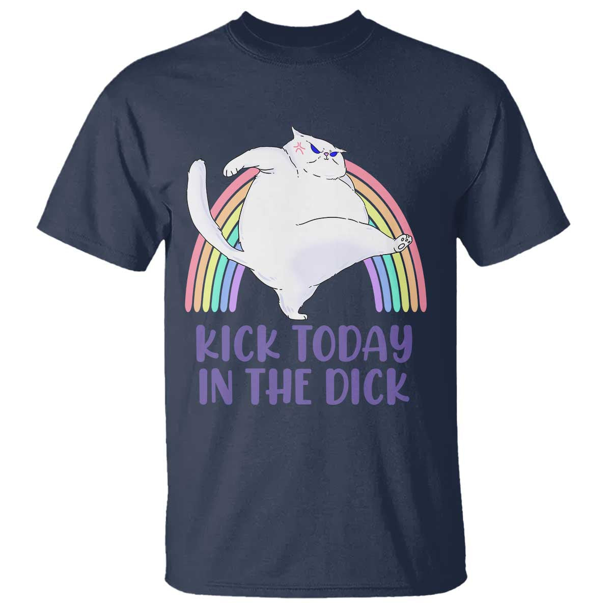 funny-sarcastic-cat-t-shirt-kick-today-in-the-dick-pastel-rainbow