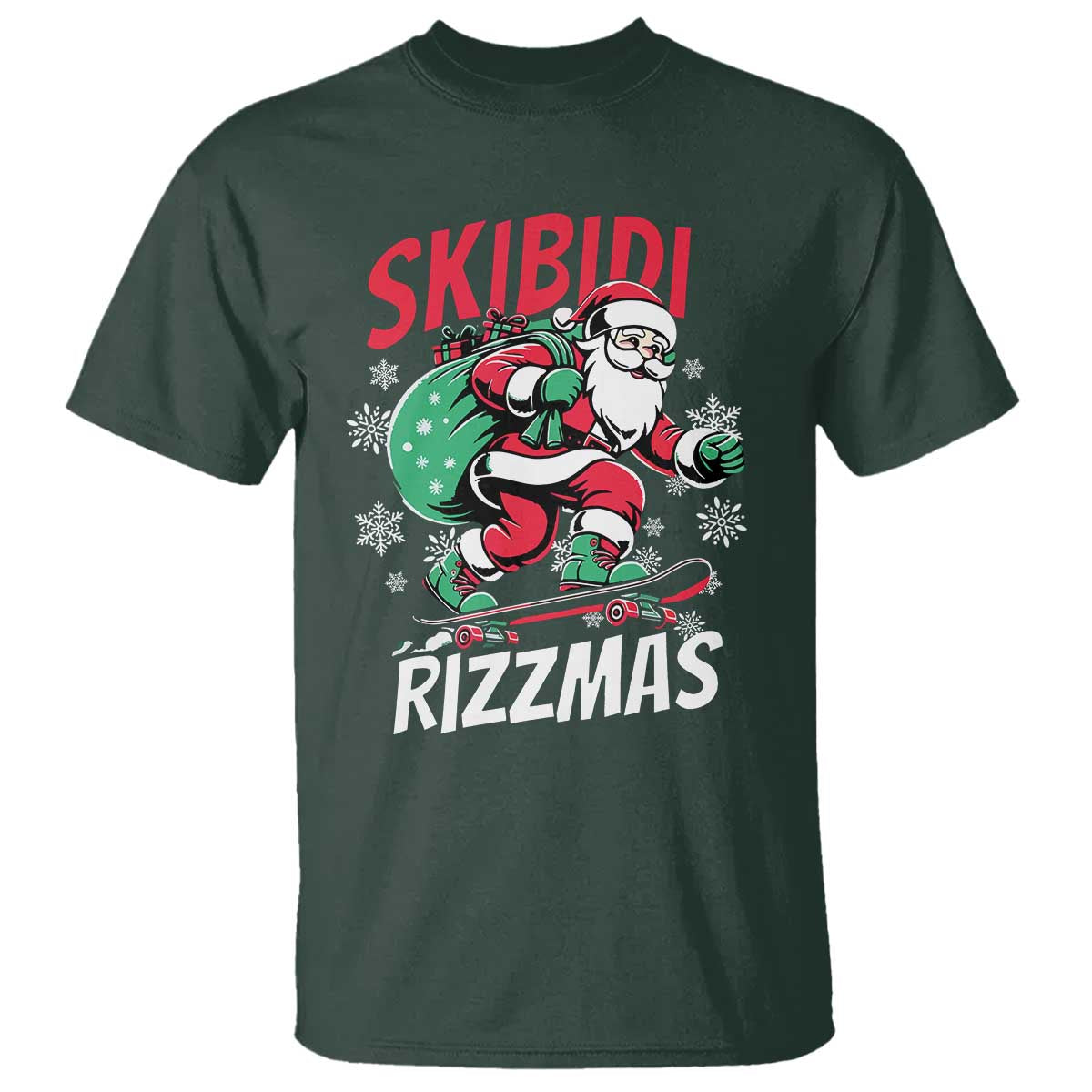 funny-santa-rizz-christmas-t-shirt-retro-skibidi-rizzmas-claus-skating-board-xmas