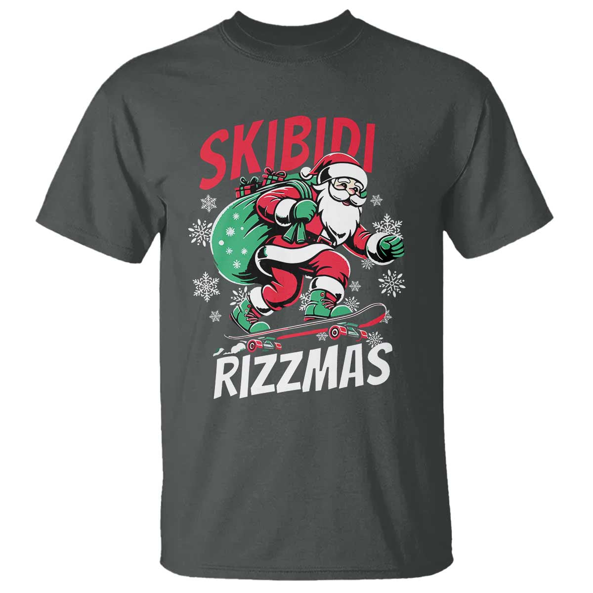 funny-santa-rizz-christmas-t-shirt-retro-skibidi-rizzmas-claus-skating-board-xmas