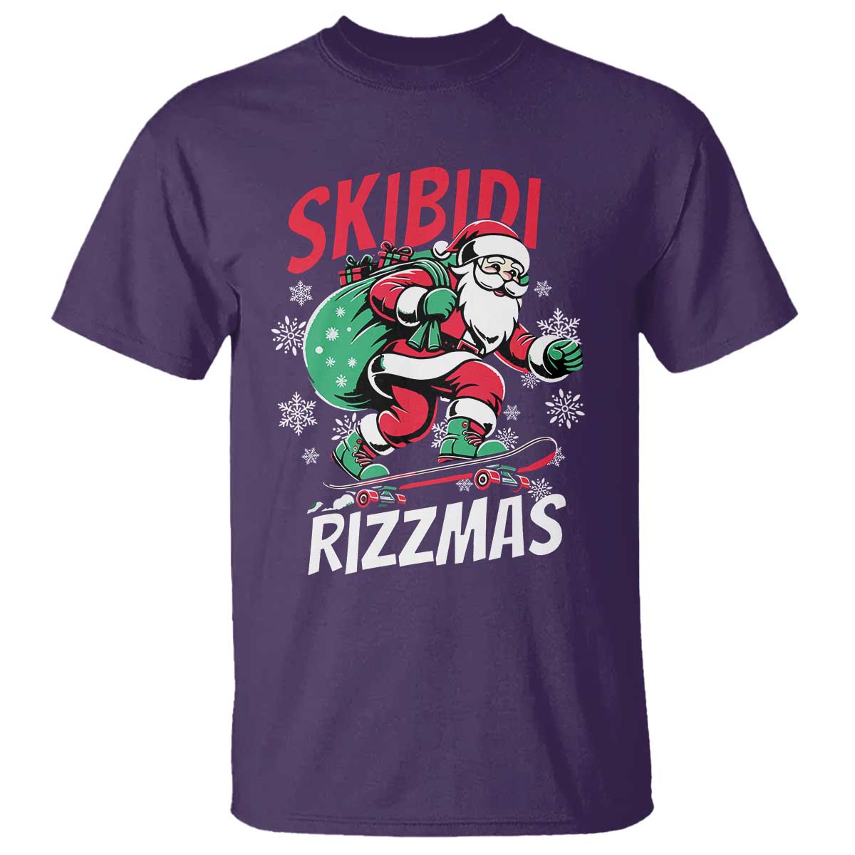 funny-santa-rizz-christmas-t-shirt-retro-skibidi-rizzmas-claus-skating-board-xmas