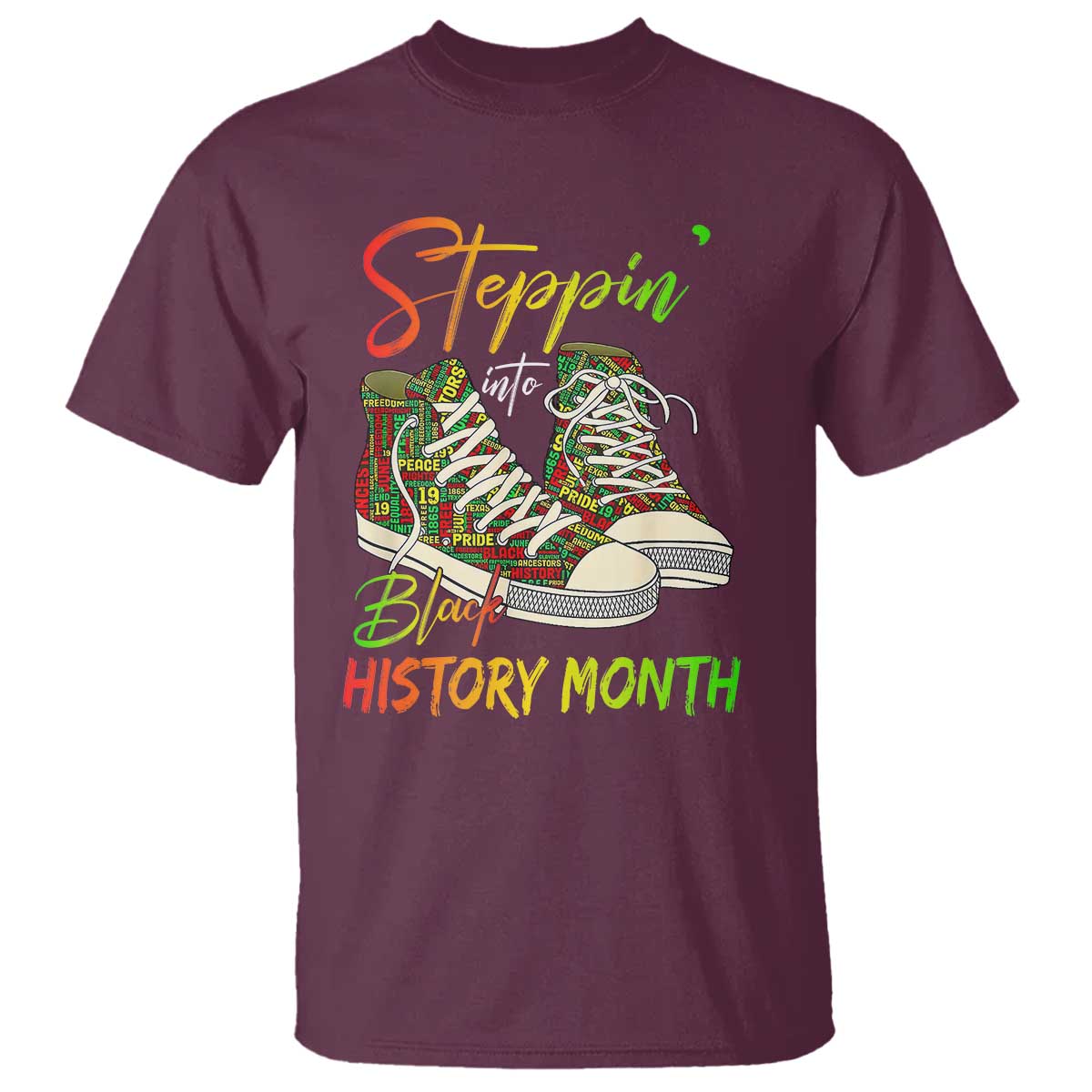stepping-into-black-history-month-t-shirt-sneakers