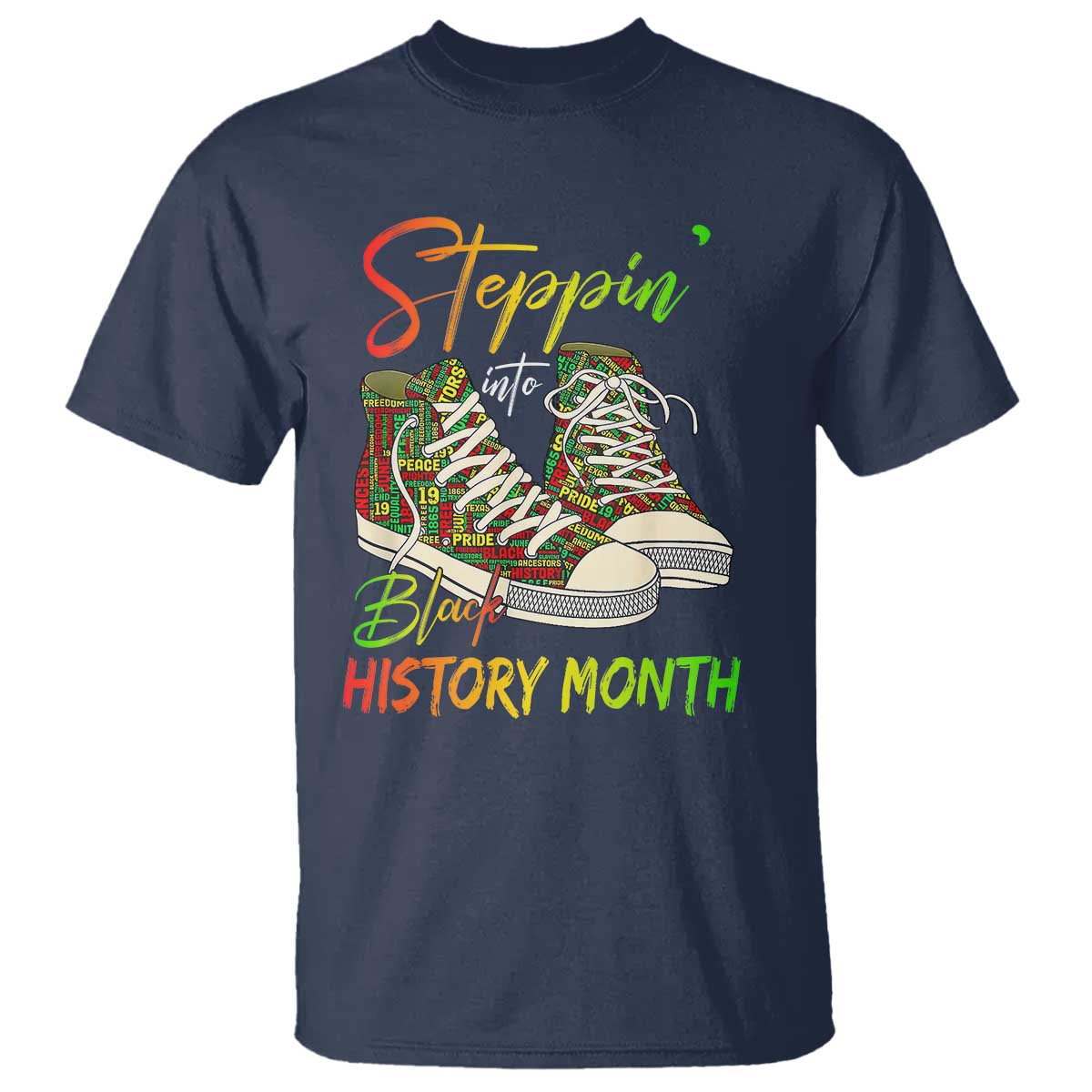 stepping-into-black-history-month-t-shirt-sneakers