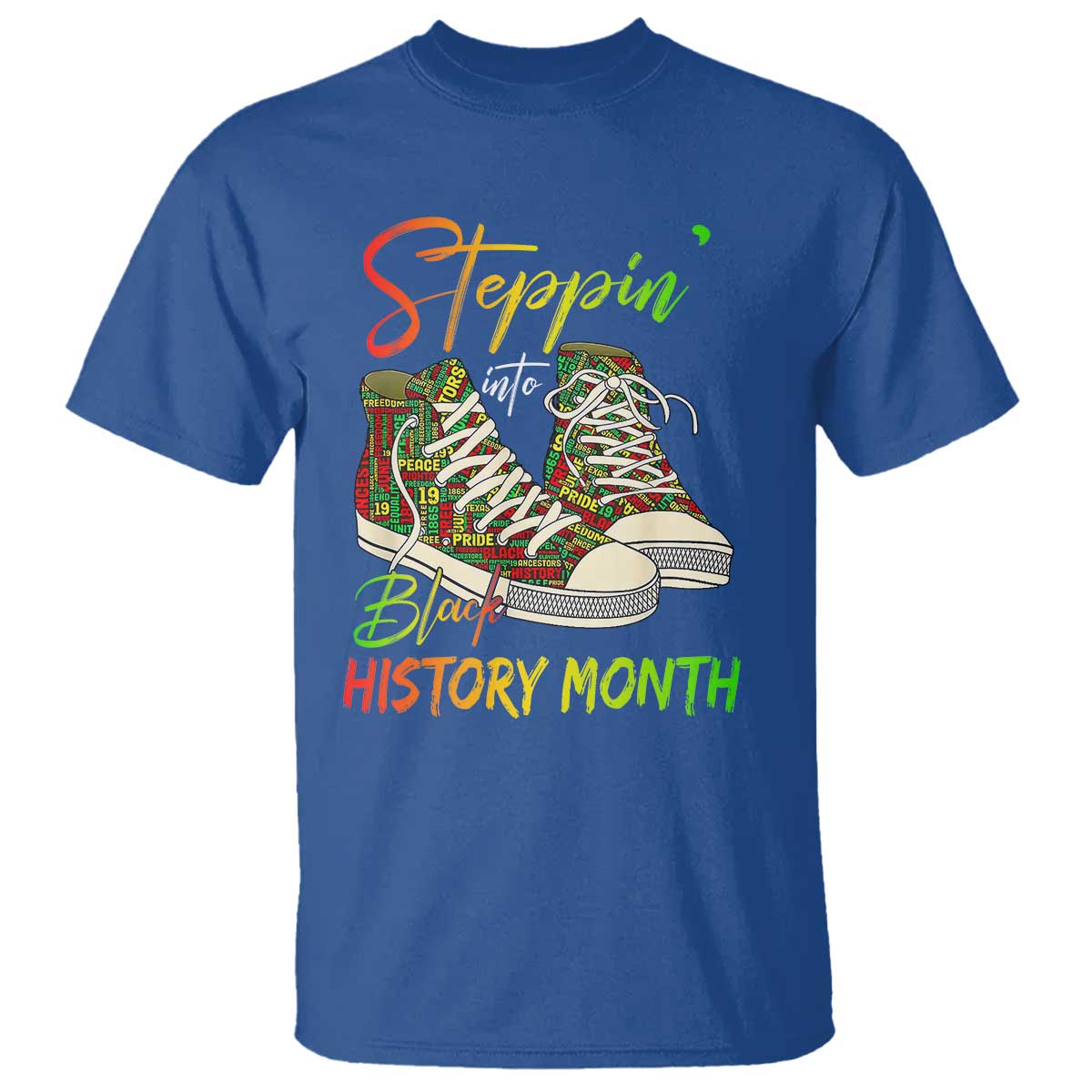 stepping-into-black-history-month-t-shirt-sneakers