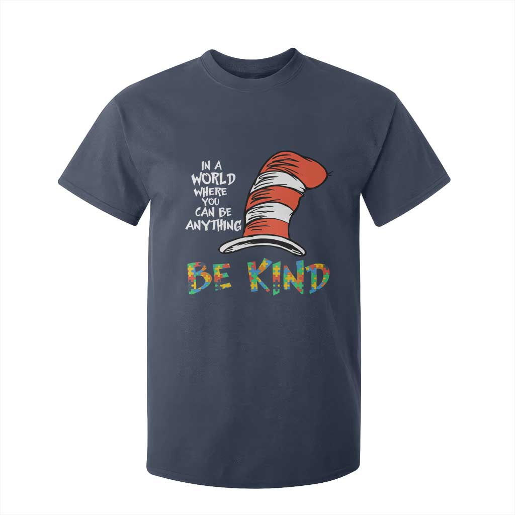 Autism Support T Shirt For Kid Why Fit In When You Were Born To Stand Out Cat In Hat