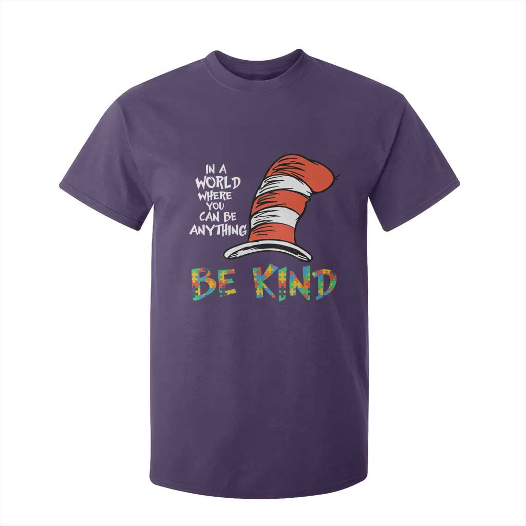 Autism Support T Shirt For Kid Why Fit In When You Were Born To Stand Out Cat In Hat