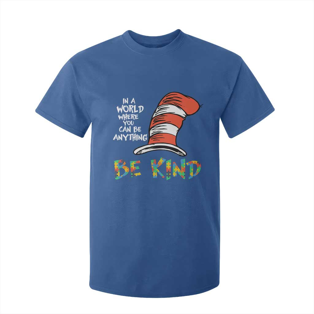 Autism Support T Shirt For Kid Why Fit In When You Were Born To Stand Out Cat In Hat