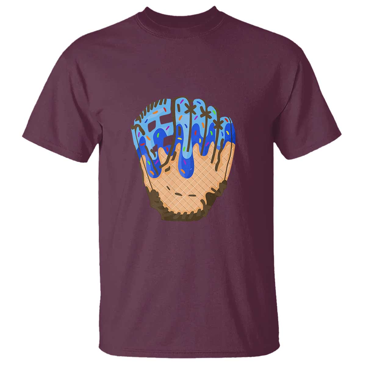 blue-ice-cream-cone-baseball-glove-drip-t-shirt