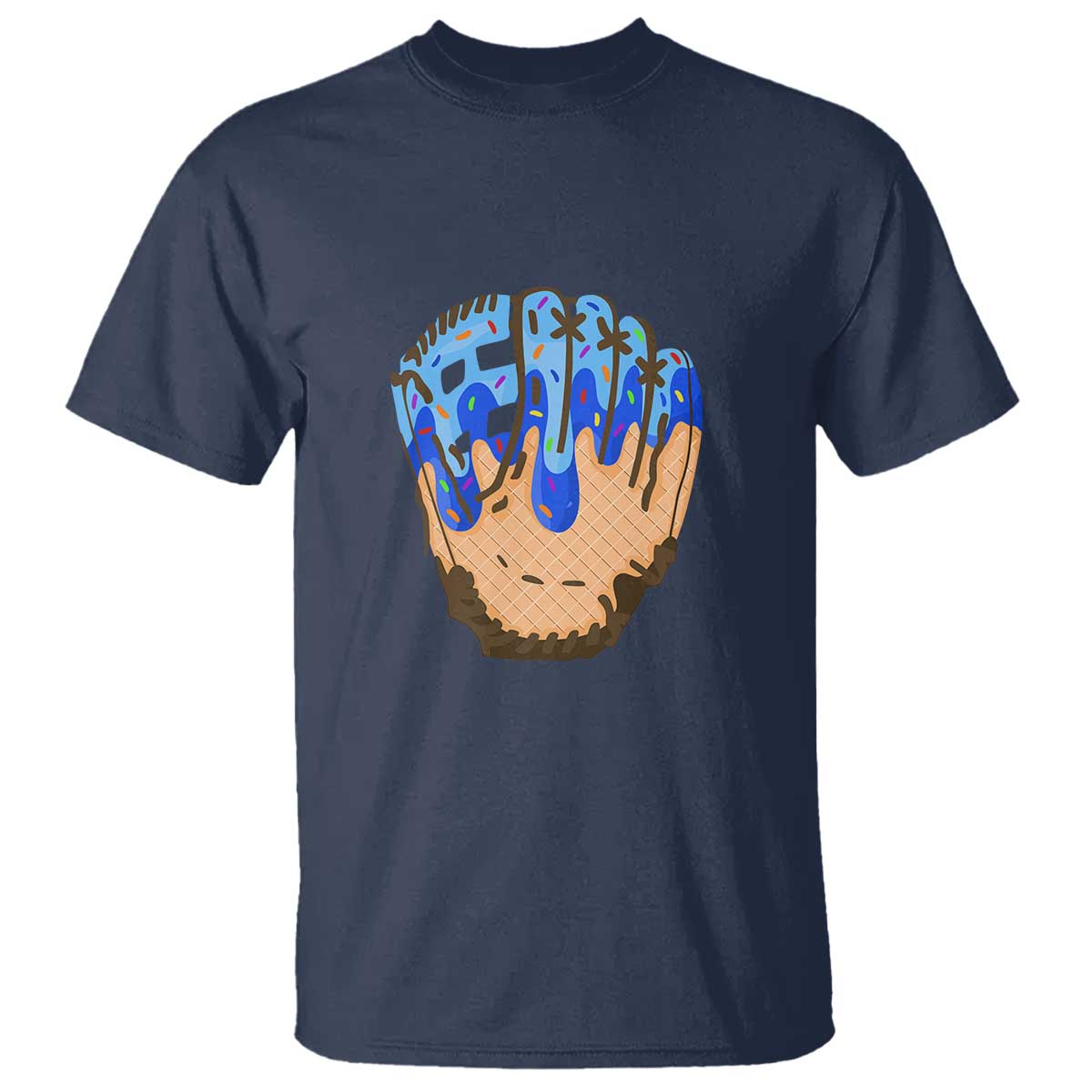 blue-ice-cream-cone-baseball-glove-drip-t-shirt