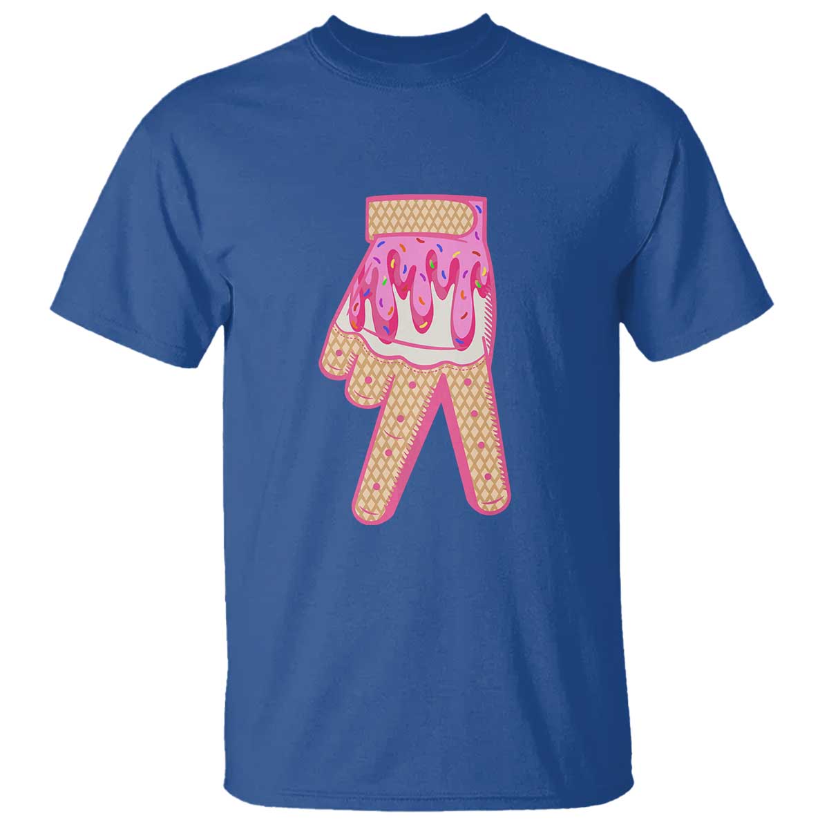 pink-ice-cream-baseball-glove-sprinkles-drip-t-shirt-funny-v-sign