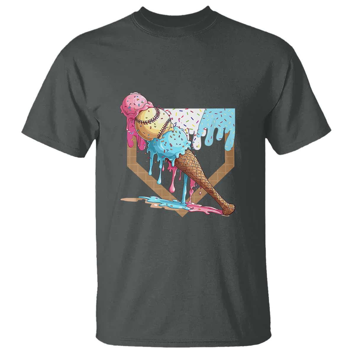 baseball-home-ice-cream-dripping-t-shirt