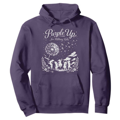 Purple Up For Military Kids Dandelion Inspirational Hoodie Month of the Military Child Brat Support