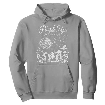 Purple Up For Military Kids Dandelion Inspirational Hoodie Month of the Military Child Brat Support