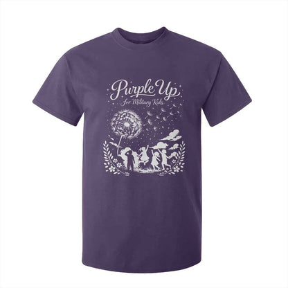 Purple Up For Military Kids Dandelion Inspirational T Shirt For Kid Month of the Military Child Brat Support