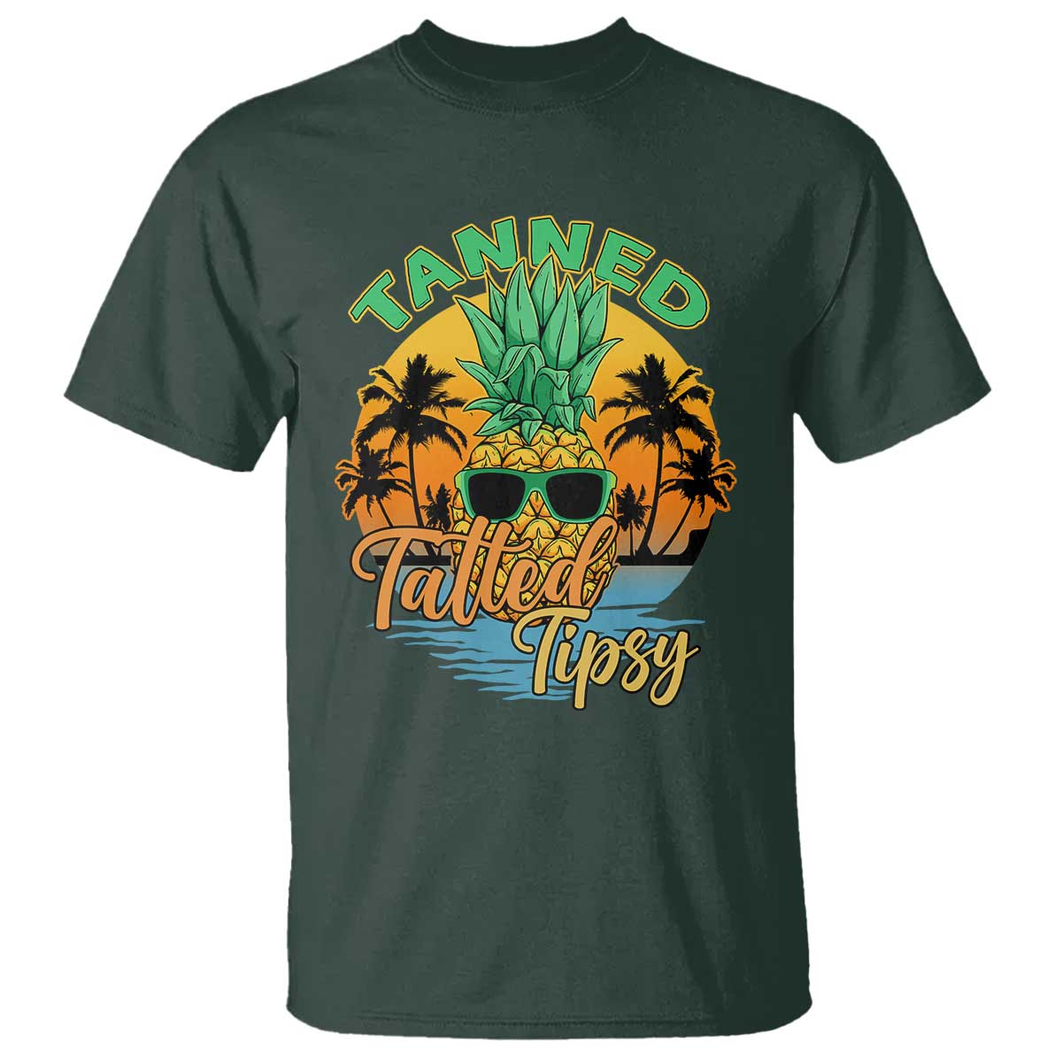 summer-vibe-t-shirt-tanned-tatted-tipsy-funny-pineapple-retro-sunset