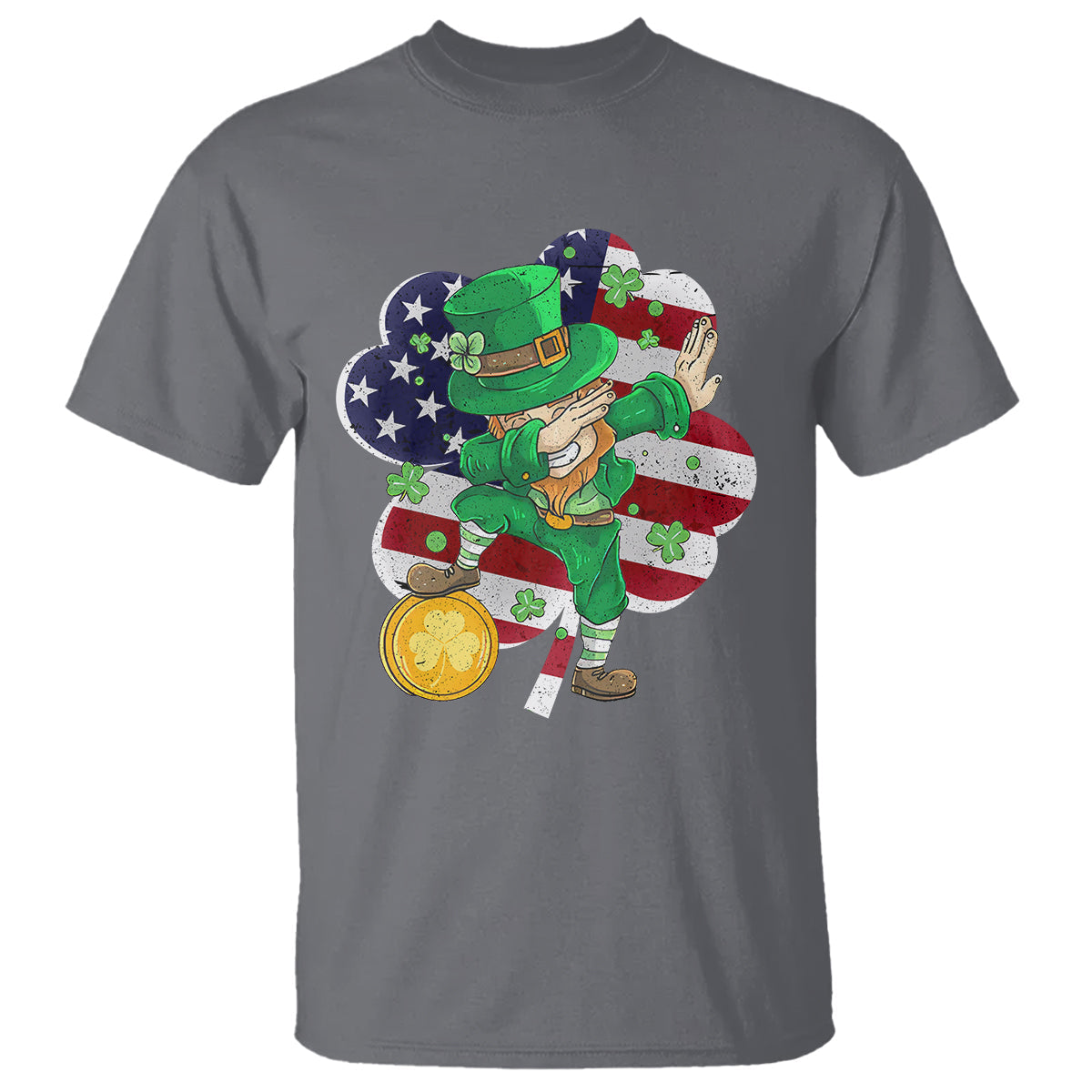 cute-st-patricks-day-t-shirt-dabbing-leperchaun-american-flag-shamrock-1