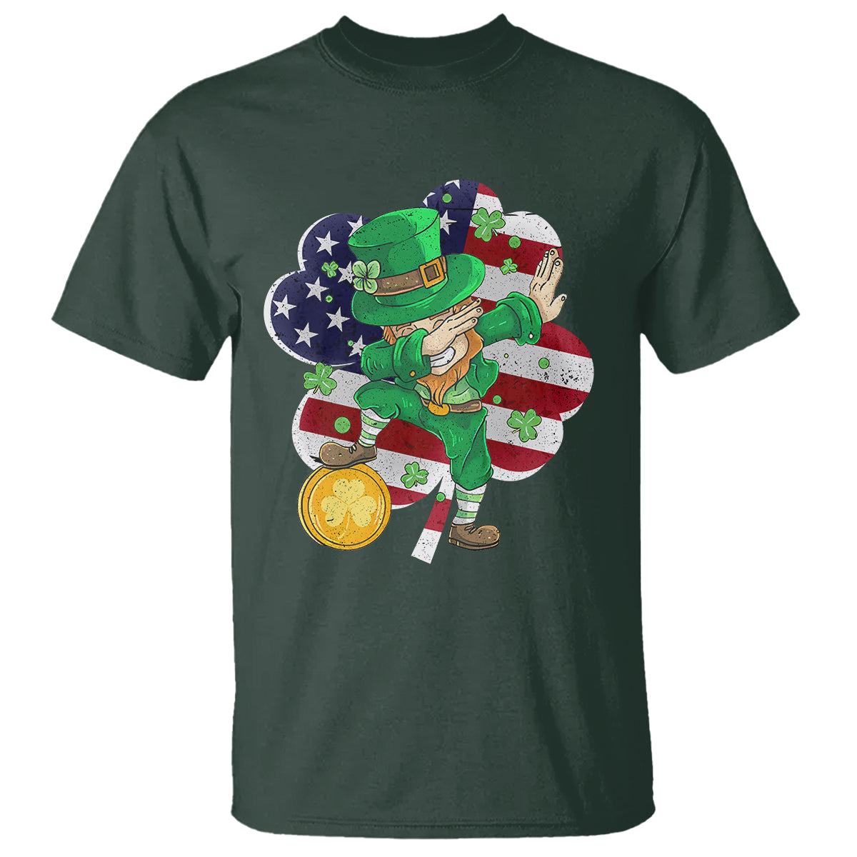 cute-st-patricks-day-t-shirt-dabbing-leperchaun-american-flag-shamrock-1