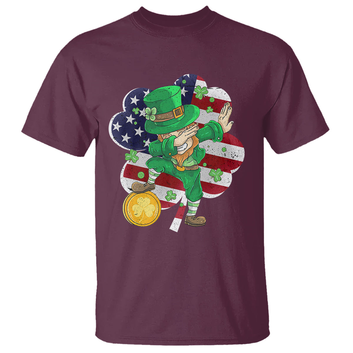 cute-st-patricks-day-t-shirt-dabbing-leperchaun-american-flag-shamrock-1