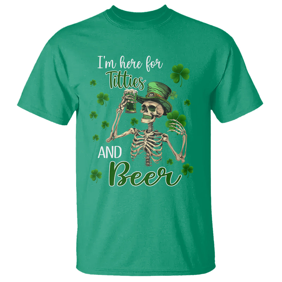 funny-st-patricks-day-drinking-t-shirt-im-here-for-titties-and-beer-1