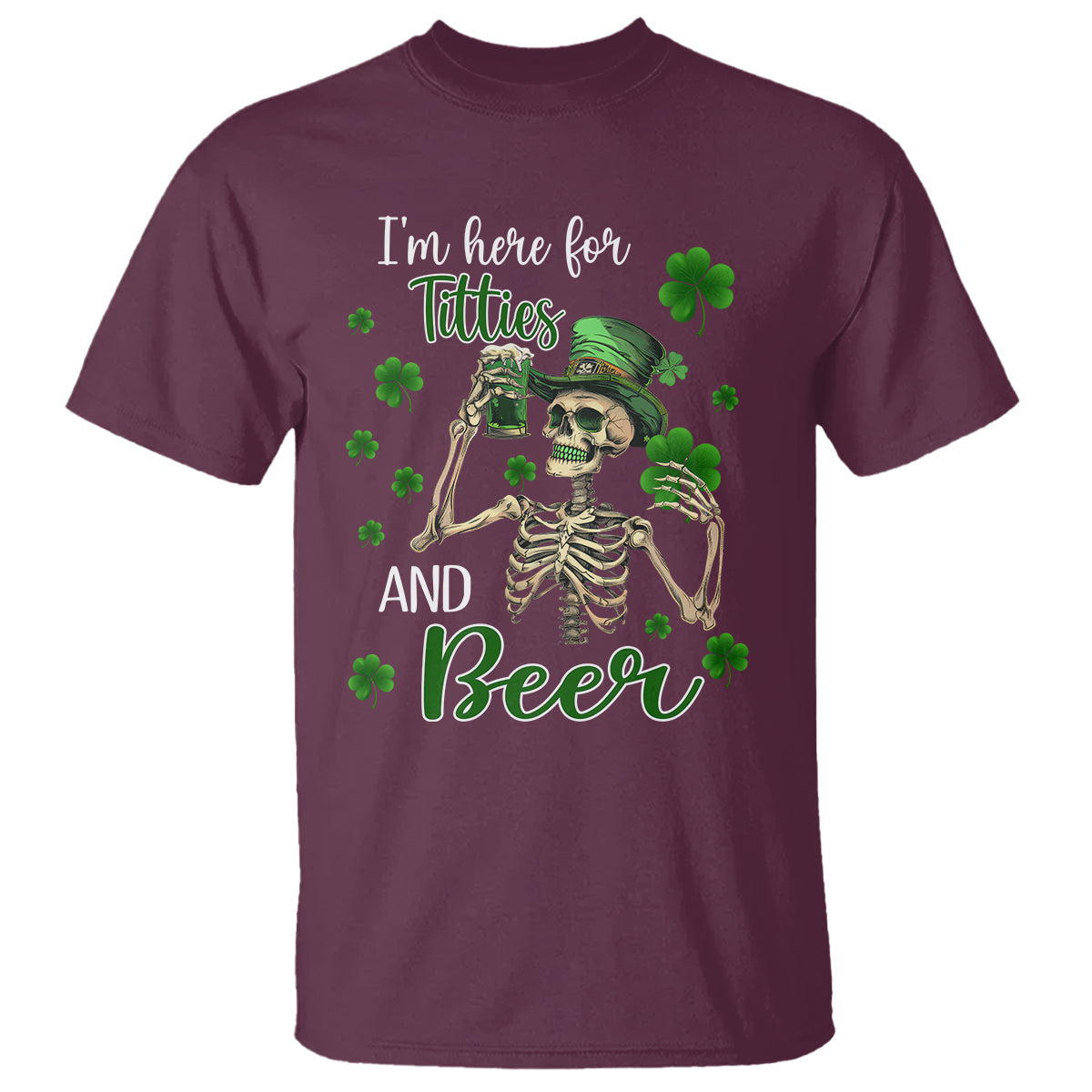 funny-st-patricks-day-drinking-t-shirt-im-here-for-titties-and-beer-1