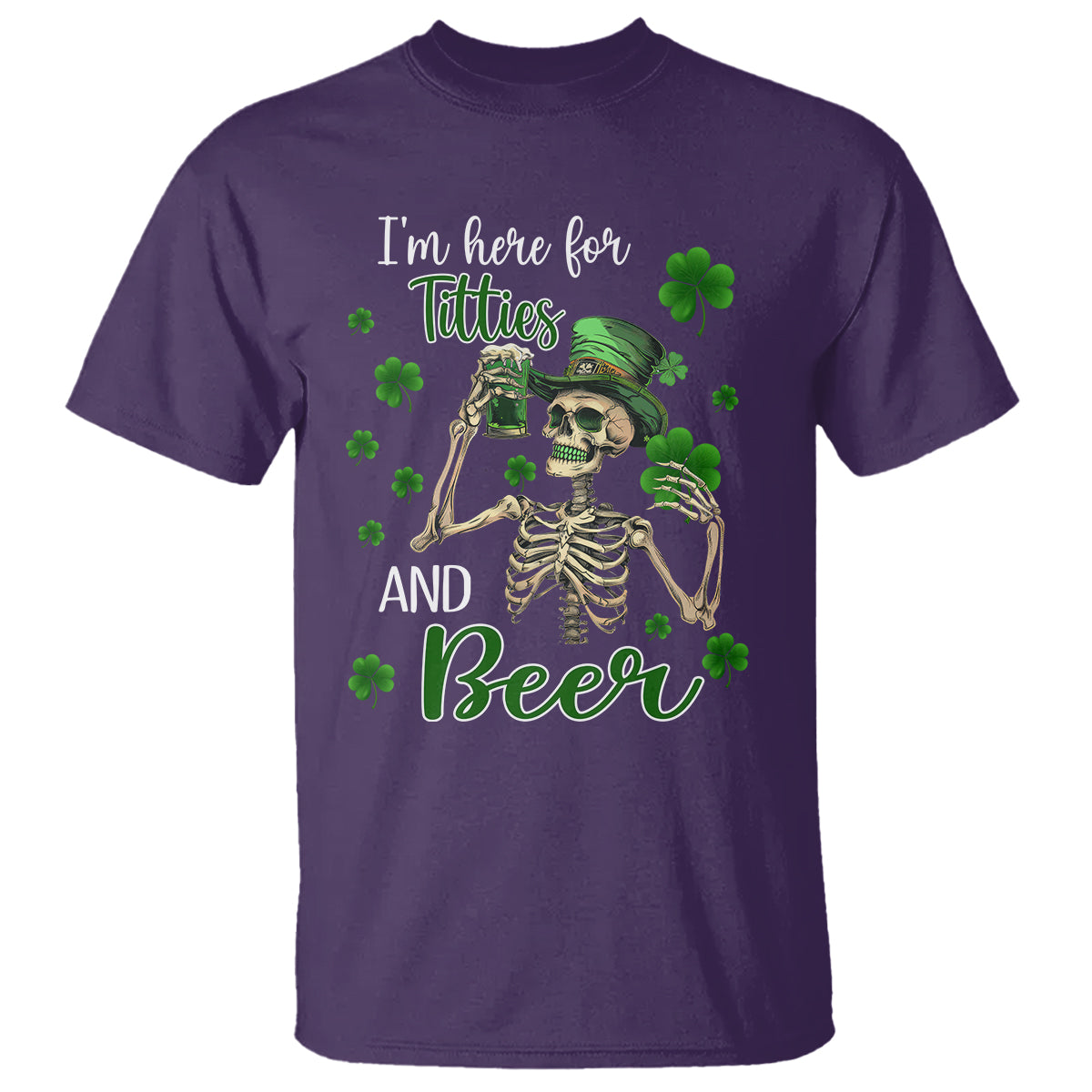 funny-st-patricks-day-drinking-t-shirt-im-here-for-titties-and-beer-1