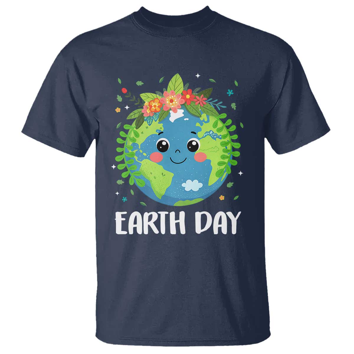 happy-earth-day-t-shirt-cute-earth-with-floral