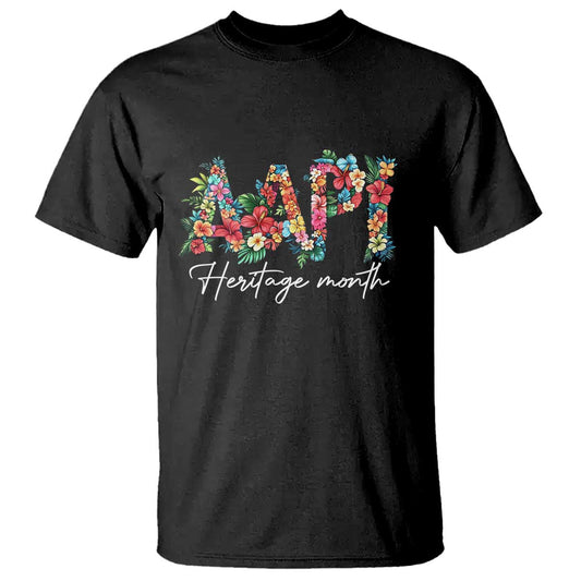 aapi-heritage-month-t-shirt-retro-elegant-floral-asian-american-pacific-islander