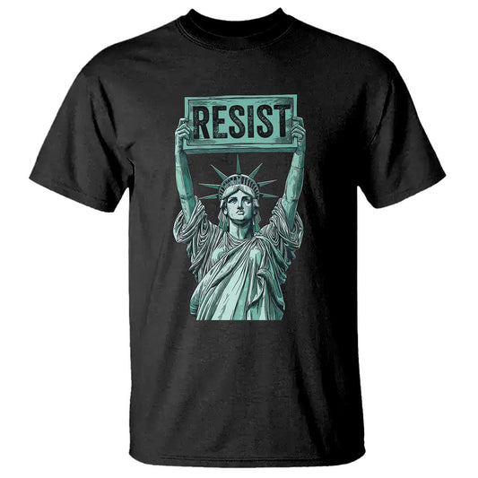 statue-of-liberty-resist-t-shirt-retro