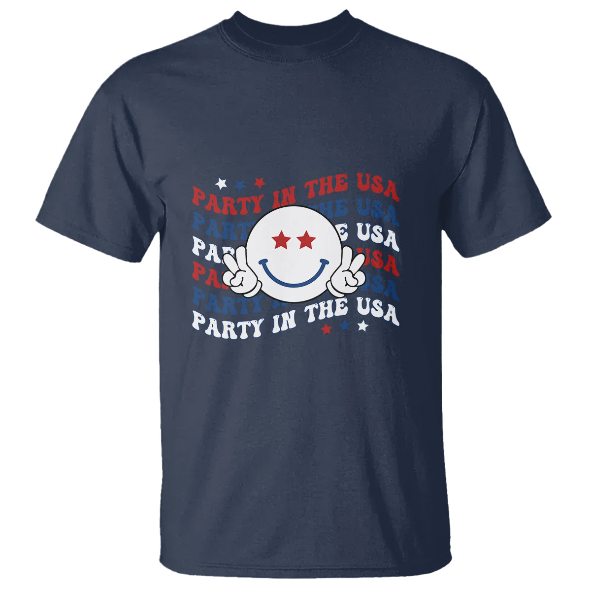 funny-4th-of-july-t-shirt-party-in-the-usa-smiling-face-retro-groovy