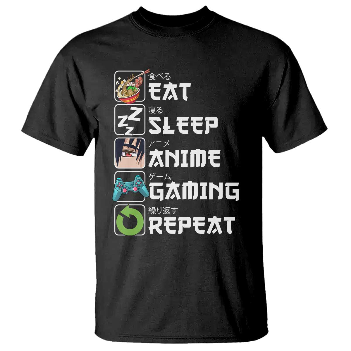 eat-sleep-anime-gaming-repeat-t-shirt-kawaii-otaku-gamer-manga-lover