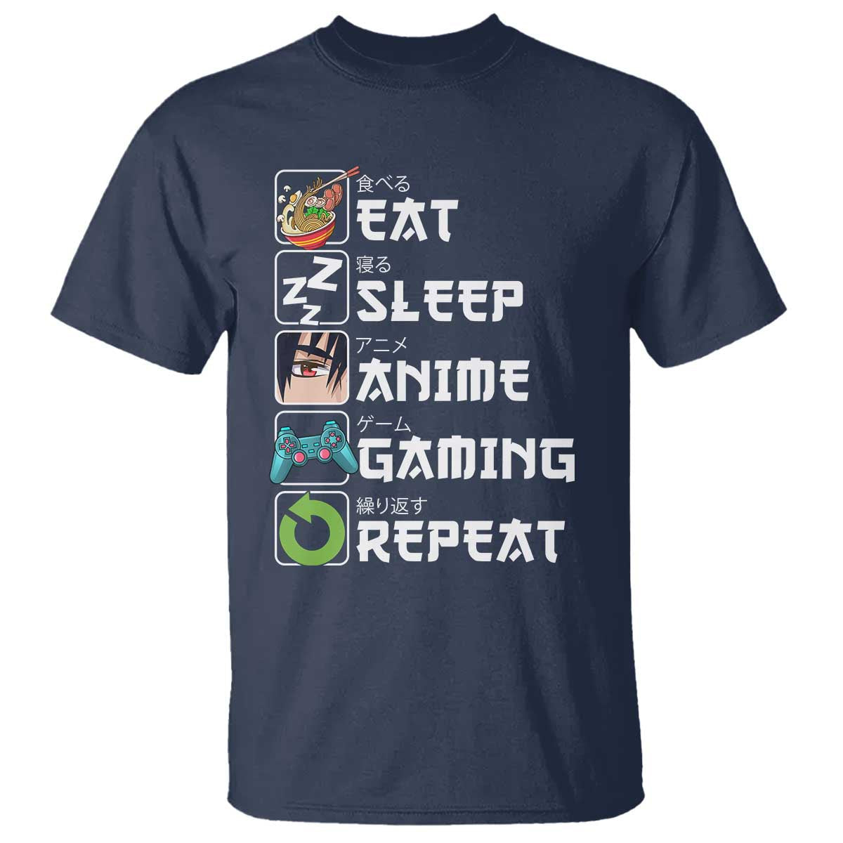 eat-sleep-anime-gaming-repeat-t-shirt-kawaii-otaku-gamer-manga-lover