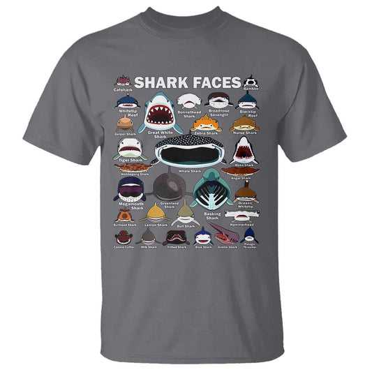 shark-faces-t-shirt-type-of-sharks-identification-marine-biology