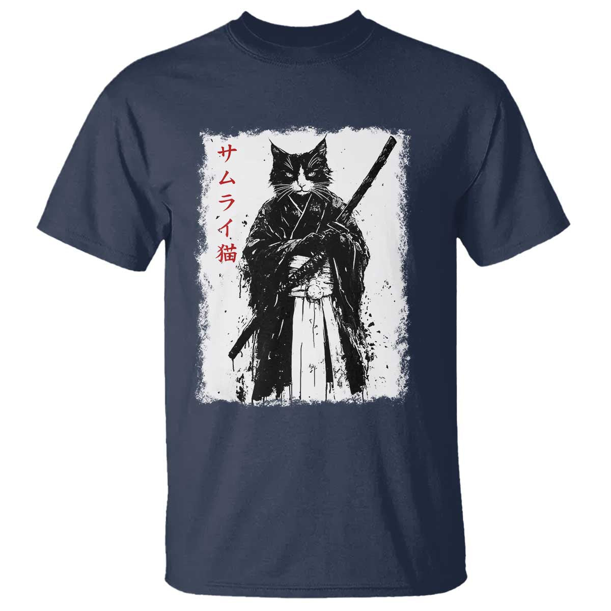 japanese-samurai-cat-t-shirt-retro-vintage-ukiyo-e-warrior-art-graphic