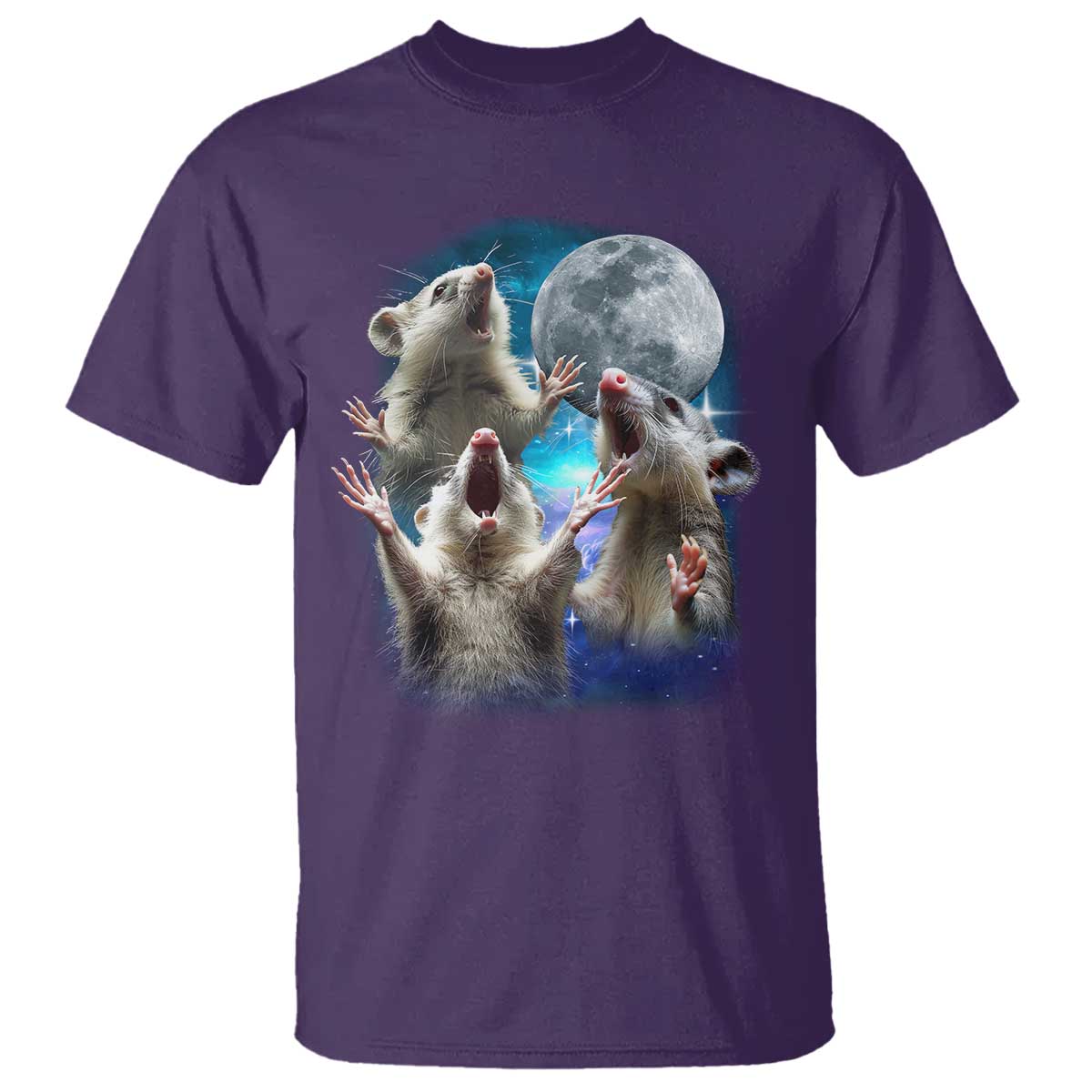 funny-opossum-meme-t-shirt-three-possum-screaming-under-the-moon-weird-cursed-meme