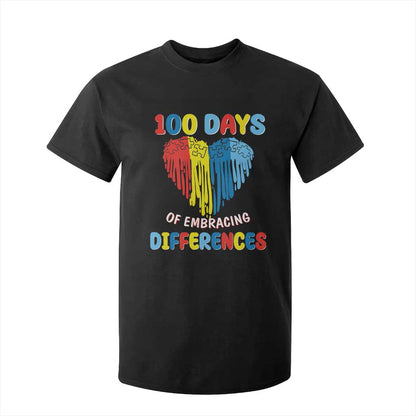100 Days of School IEP T Shirt For Kid Embrace Differences Neurodiversity Autism ADHD